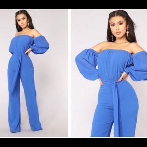 Off Shoulder Jumpsuit Royal